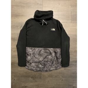 THE NORTH FACE Sweatshirt Womens S Riit Fleece Cowl Neck Pullover Jumper Black